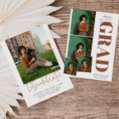 Minimalistisch modern verticaal 5 foto Afstuderen Kaart