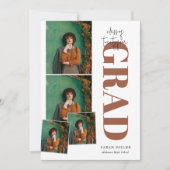 Minimalistisch modern verticaal 5 foto Afstuderen Kaart (Voorkant)