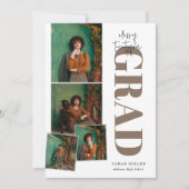 Minimalistisch modern verticaal 5 foto Afstuderen Kaart (Voorkant)