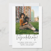 Minimalistisch modern verticaal 5 foto Afstuderen Kaart (Achterkant)