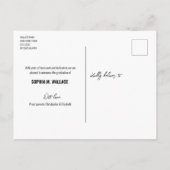 Minimalistisch modern verticaal foto Afstuderen Aankondigingskaart (Achterkant)