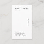 Minimalistisch modern verticaal Visitekaartje (Achterkant)