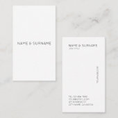 Minimalistisch modern verticaal Visitekaartje (Voorkant / Achterkant)