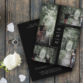 Minimalistisch modern vier foto's als collage brui save the date