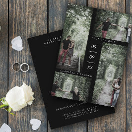 Minimalistisch modern vier foto's als collage brui save the date