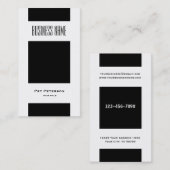 Minimalistisch modern vierkant visitekaartje (Voorkant / Achterkant)
