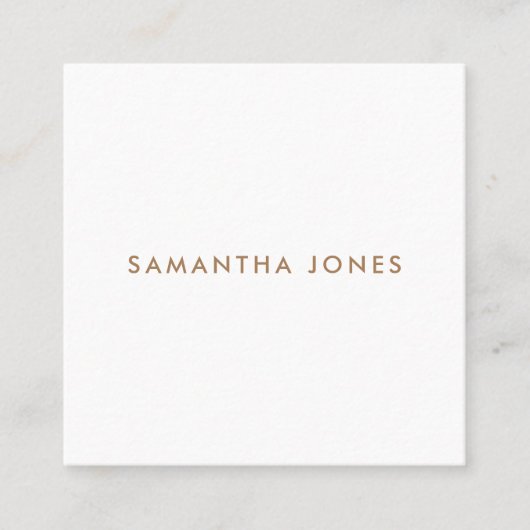 Minimalistisch Modern Vierkante Visitekaartje (Voorkant)