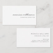 Minimalistisch modern visitekaartje (Voorkant / Achterkant)