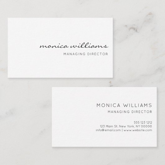 Minimalistisch modern visitekaartje (Voorkant / Achterkant)