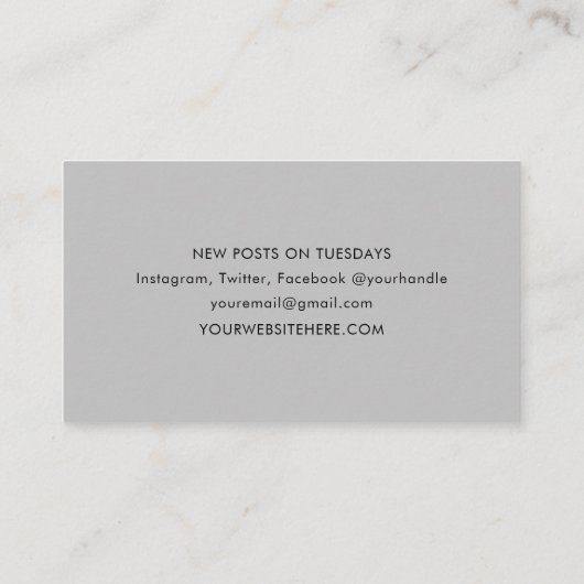 Minimalistisch modern Visitekaartje (Achterkant)