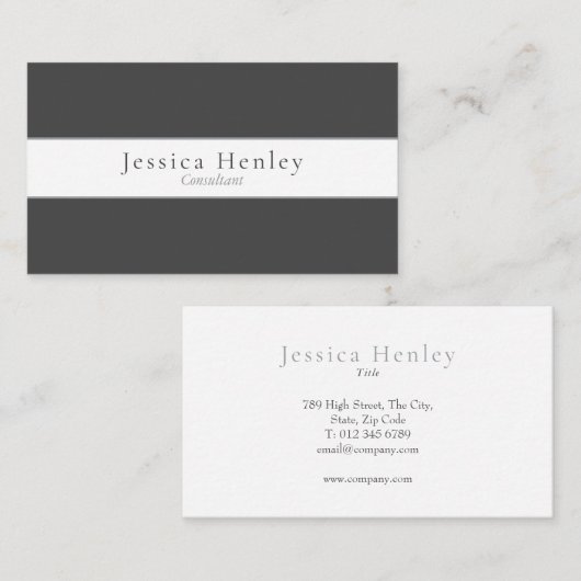 Minimalistisch modern visitekaartje (Voorkant / Achterkant)