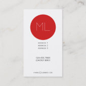 Minimalistisch modern Visitekaartje (Achterkant)