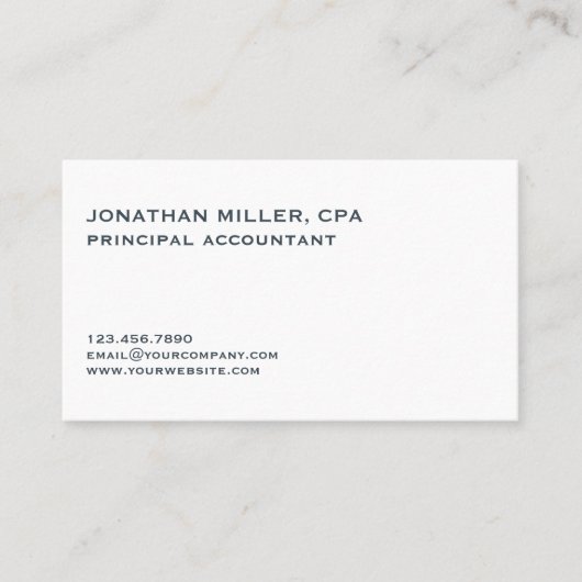 Minimalistisch modern visitekaartje (Voorkant)