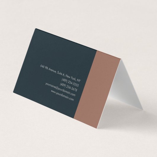 Minimalistisch modern visitekaartje (Achterkant)