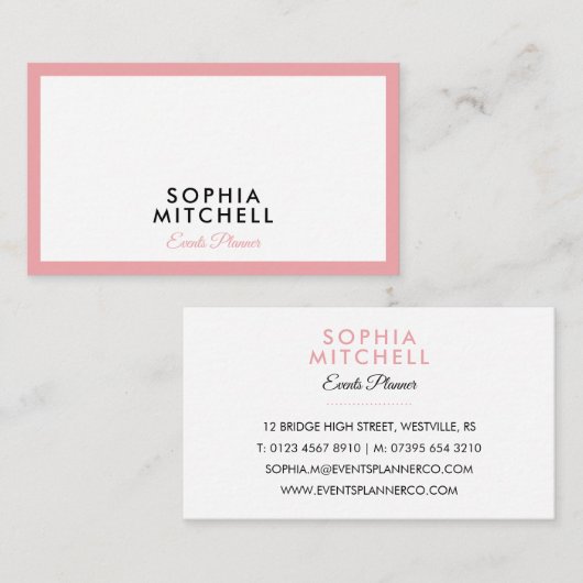 Minimalistisch modern visitekaartje (Voorkant / Achterkant)