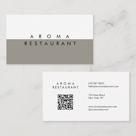 Minimalistisch Modern Visitekaartje 2 kleuren (Voorkant / Achterkant)