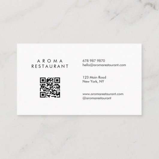 Minimalistisch modern Visitekaartje gelooid (Achterkant)