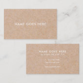 Minimalistisch modern Visitekaartje met roestkraft (Voorkant / Achterkant)