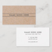 Minimalistisch modern Visitekaartje met roestkraft (Voorkant / Achterkant)