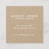 Minimalistisch modern Visitekaartje met roestkraft (Achterkant)