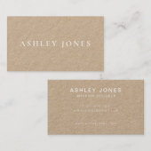 Minimalistisch modern Visitekaartje met roestkraft (Voorkant / Achterkant)