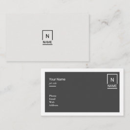 Minimalistisch modern Visitekaartje met zwarte ton