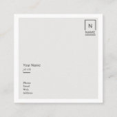 Minimalistisch modern Visitekaartje op het Mono-pl (Achterkant)