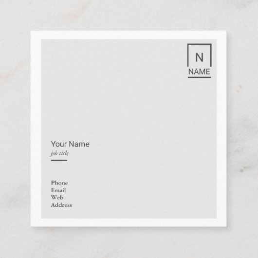 Minimalistisch modern Visitekaartje op het Mono-pl (Achterkant)
