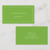 Minimalistisch modern Visitekaartje voor de groene (Voorkant / Achterkant)