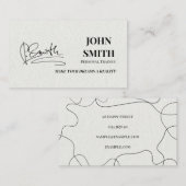 Minimalistisch modern Visitekaartje voor persoonli (Voorkant / Achterkant)