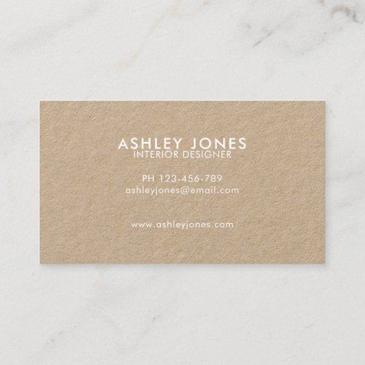 Minimalistisch modern Visitekaartje voor QR-codenu (Achterkant)