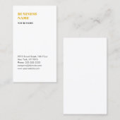 Minimalistisch modern visitekaartje wit en goud (Voorkant / Achterkant)