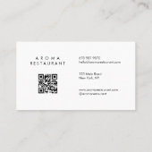 Minimalistisch Modern Visitekaartje zwart wit (Achterkant)