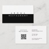 Minimalistisch Modern Visitekaartje zwart wit (Voorkant / Achterkant)