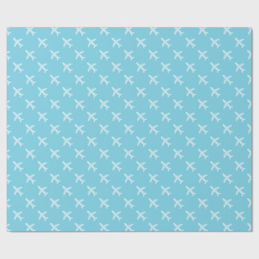 Minimalistisch modern vliegtuig Silhouette Pattern Cadeaupapier (Vlak)