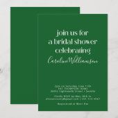 Minimalistisch modern Vrijgezellenfeest van Emeral Kaart (Voorkant / Achterkant)