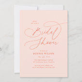 Minimalistisch modern Vrijgezellenfeest voor roze  Kaart (Voorkant)