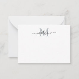 Minimalistisch Modern Vrouwelijk Script Monogram G Notitiekaartje