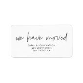 Minimalistisch modern We hebben retour adres verpl Etiket (Voorkant)