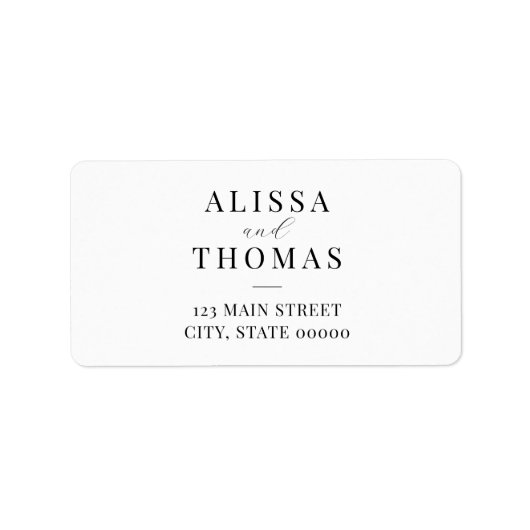 Minimalistisch Modern Weddenschap Etiket (Voorkant)