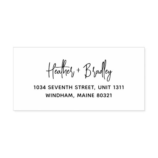 Minimalistisch Modern Weddenschap Rubberstempel (Afrduk)