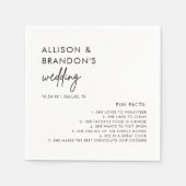 Minimalistisch Modern Wedding Fact Napkins Servet (Voorkant)