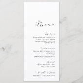 Minimalistisch Modern Wedding Menu (Voorkant)