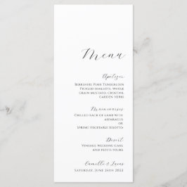Minimalistisch Modern Wedding Menu