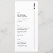 Minimalistisch Modern Wedding Menu en Menu Drinken (Voorkant)