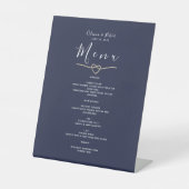 Minimalistisch Modern Wedding Menu Reclamebord Met Voetstuk (Voorkant)