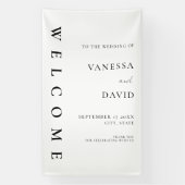 Minimalistisch Modern Wedding Welkom Spandoek (Verticaal)