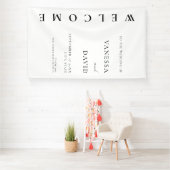 Minimalistisch Modern Wedding Welkom Spandoek (Insitu)