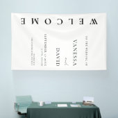Minimalistisch Modern Wedding Welkom Spandoek (Beurs)