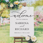 Minimalistisch modern Welkomsttekencanvas Imitatie Canvas Print<br><div class="desc">Welkom uw gasten bij uw moderne en chic bruiloft receptie met het canvas "Minialist Wedding Welcome Sign". Dit verbluffende stuk is voorzien van een stijlvol en minimalistisch ontwerp, voorzien van handgeschreven scriptletters voor een vette en verfijnde look die elke ruimte kan optillen. Of het nu op een muur wordt weergegeven...</div>